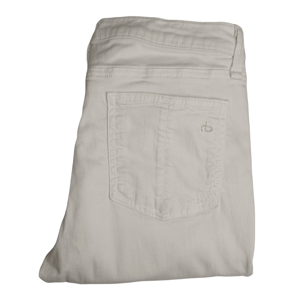 RAG & BONE White Skinny Distressed Jeans 29 - Picture 5 of 9